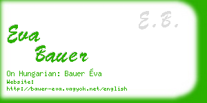 eva bauer business card